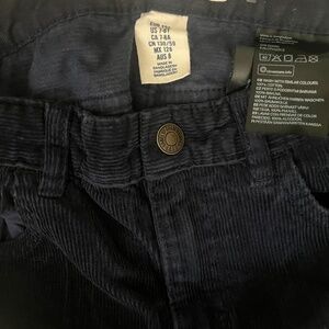 Youth Navy Corduroy Pants - Size 7-8